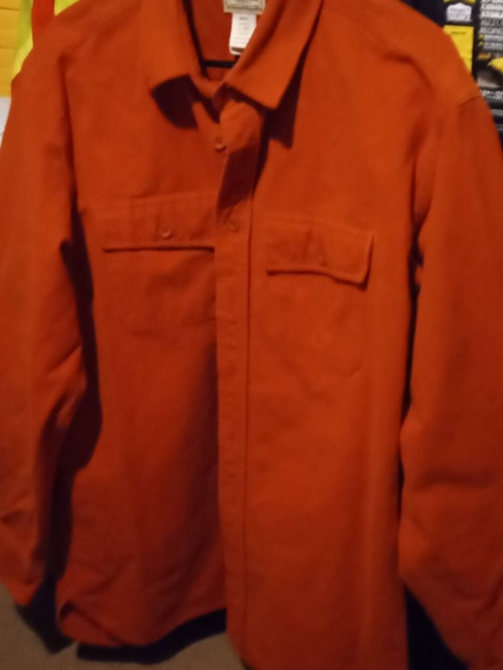 L.L.Bean heavy flannel rust/burnt orange large